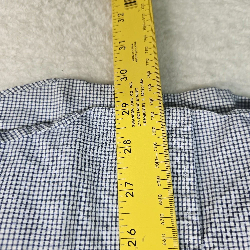 Y2K Polo Ralph Lauren Estate Classic Fit Gingham Shirt Blue White 15.5 33 Mens L